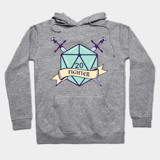 DnD Fighter Class D20 Hoodie